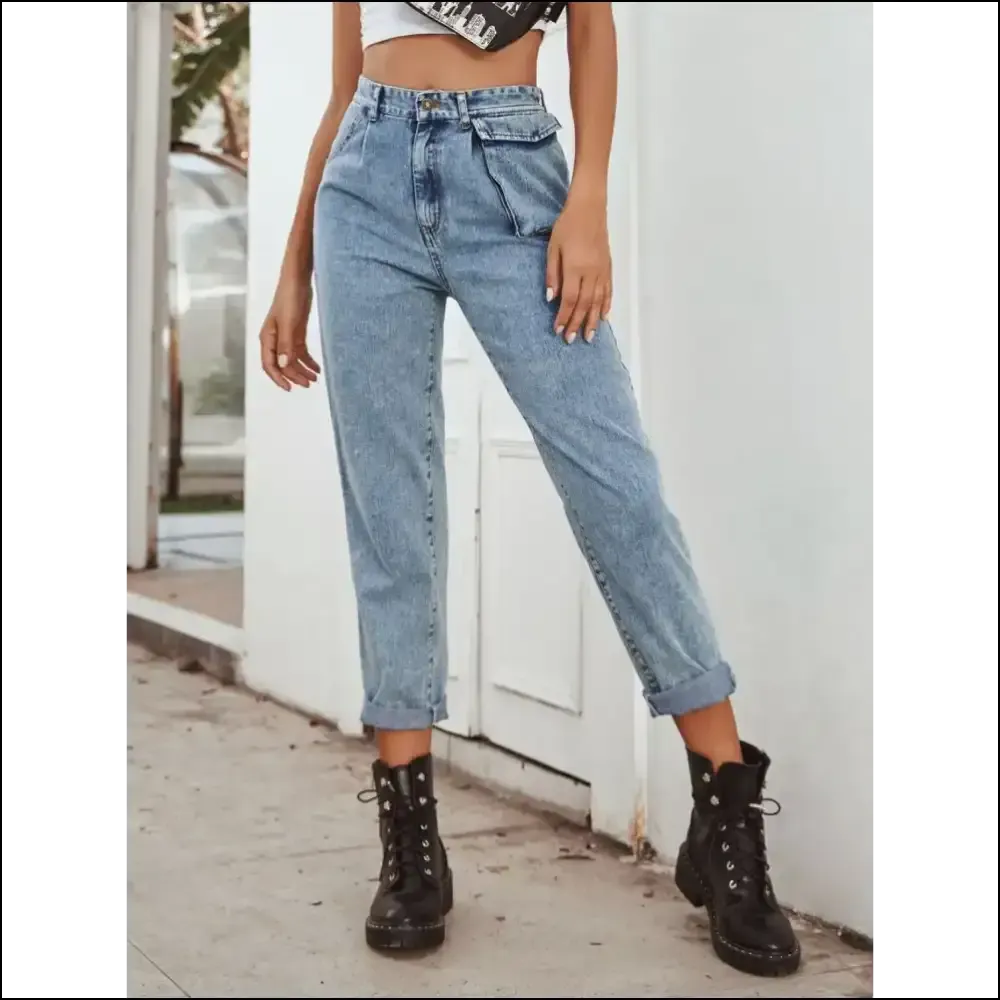 Transform your Life with High Waist Straight Leg Jeans from Needful Things! 😂
