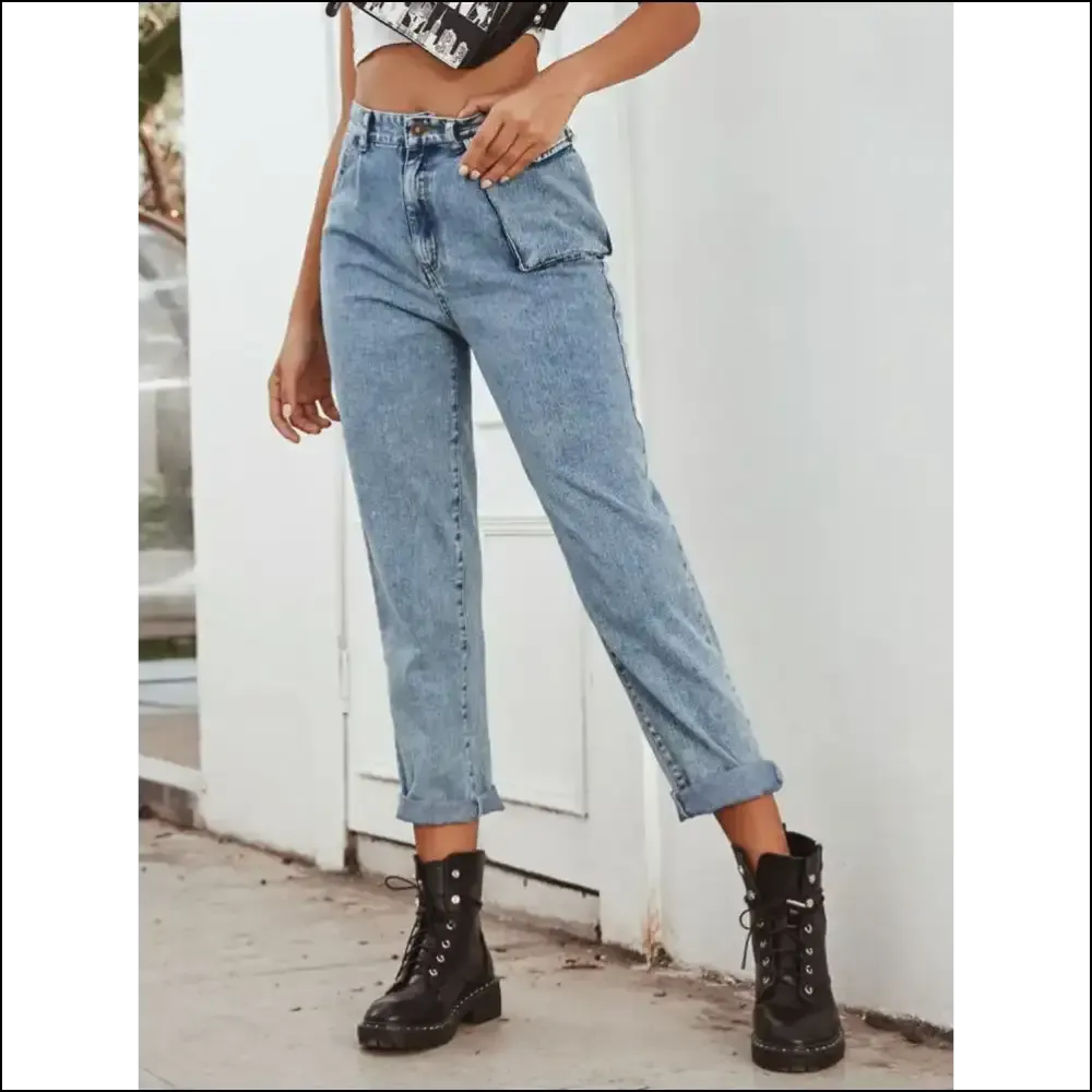Transform your Life with High Waist Straight Leg Jeans from Needful Things! 😂