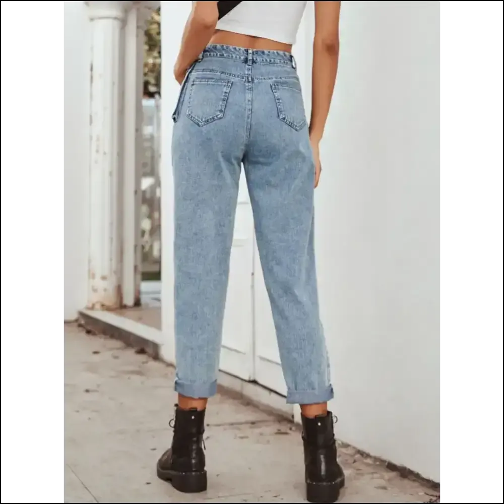 Transform your Life with High Waist Straight Leg Jeans from Needful Things! 😂
