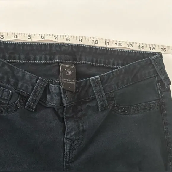 True Religion Jeans 32 Casey Skinny Sequin Low Rise Festival Luxury Streetwear