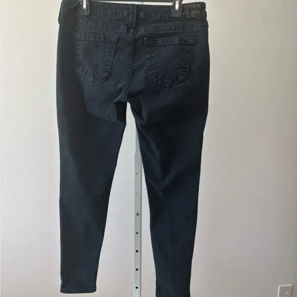 True Religion Jeans 32 Casey Skinny Sequin Low Rise Festival Luxury Streetwear