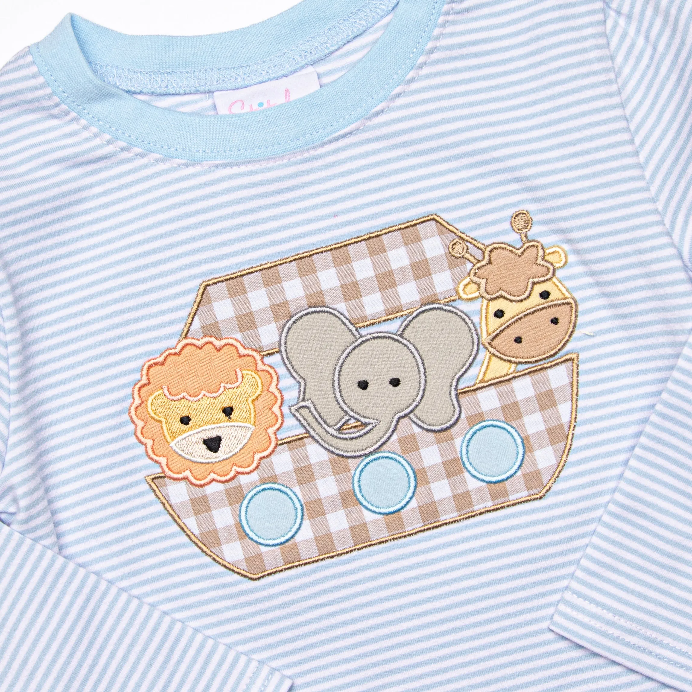 Two By Two Applique Top, Blue