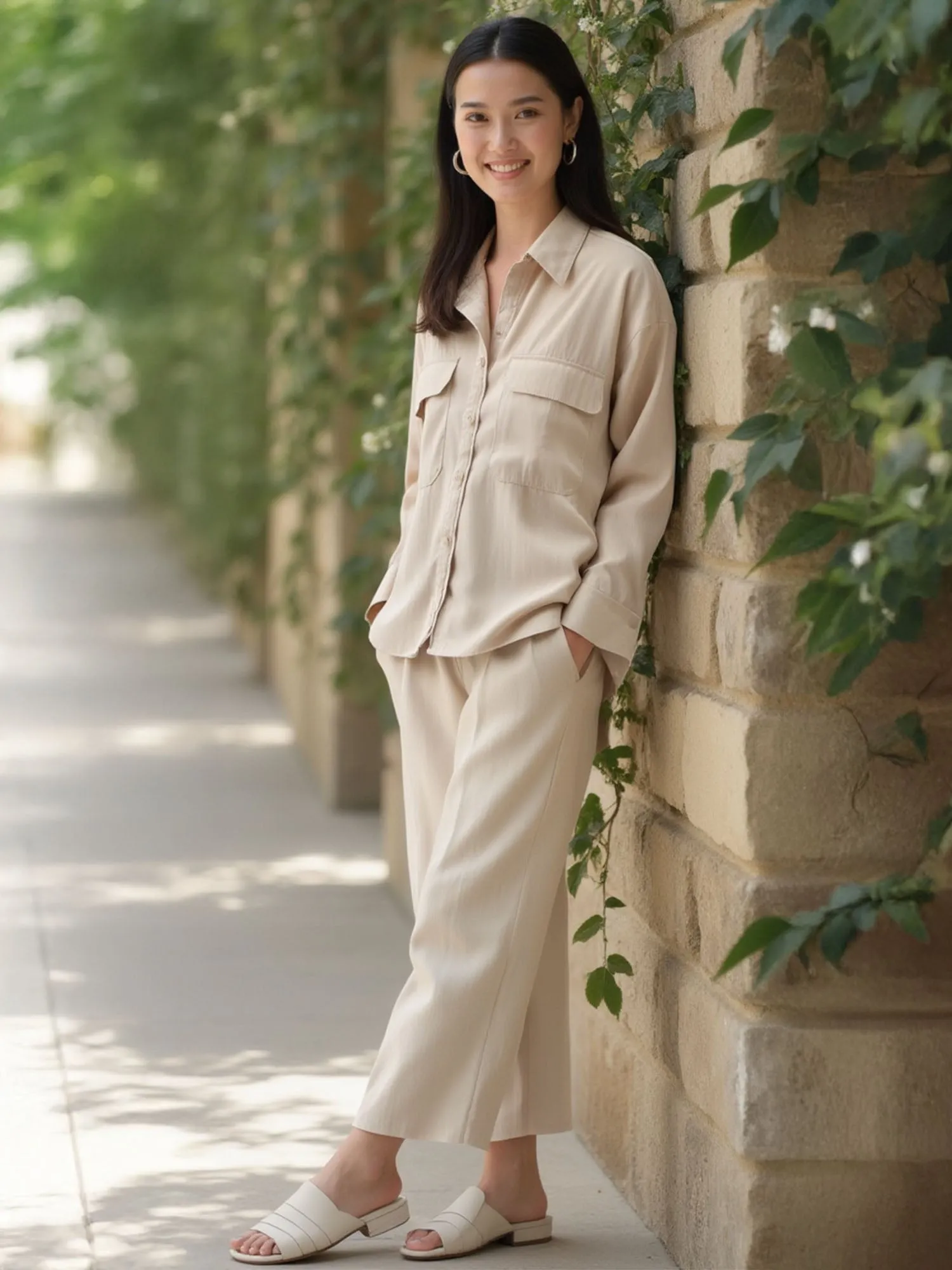 Two Pocket Oversized Button Down Shirt