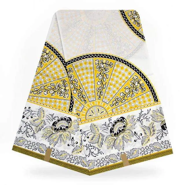 Unique Designed Printed Original Fabrics - White Colored