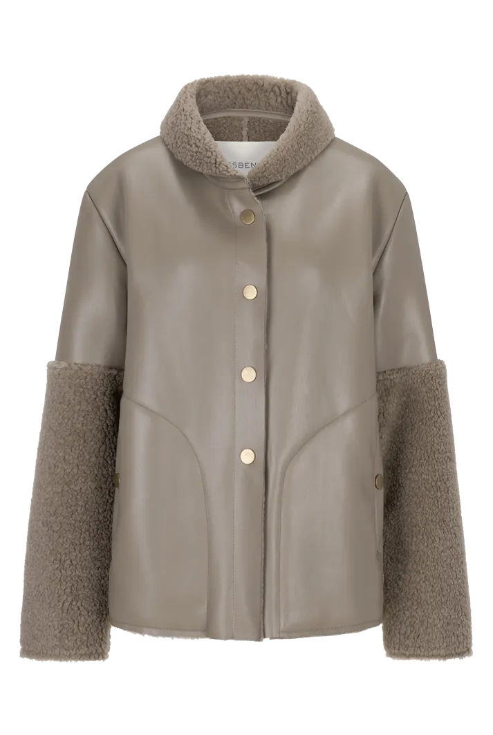 Vegan Leather Baseball Jacket