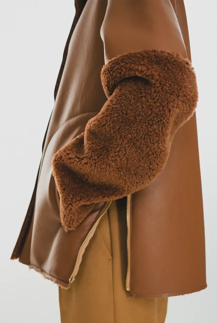 Vegan Leather Baseball Jacket