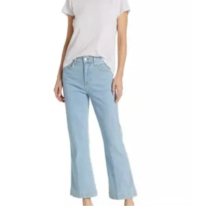 Veronica Beard Jeans Carson Ankle Flare High Rise Blue 25 Blue Ridge