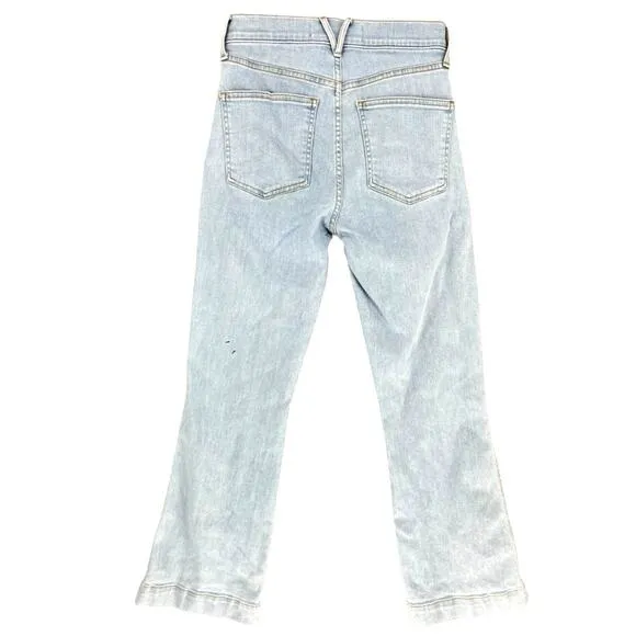 Veronica Beard Jeans Carson Ankle Flare High Rise Blue 25 Blue Ridge