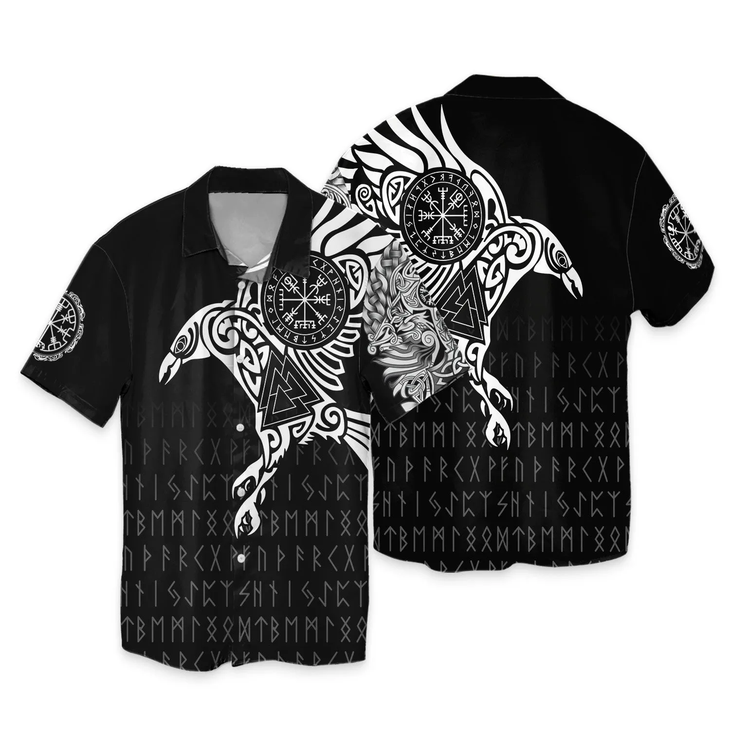 Vikings The Raven of Odin Tattoo 3D Printed Hoodie Tshirt