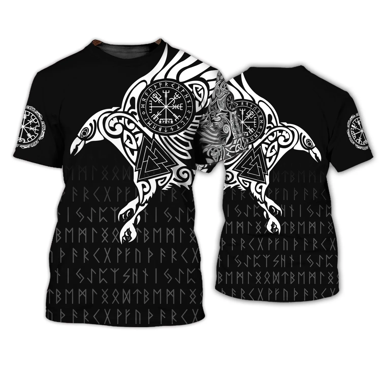 Vikings The Raven of Odin Tattoo 3D Printed Hoodie Tshirt