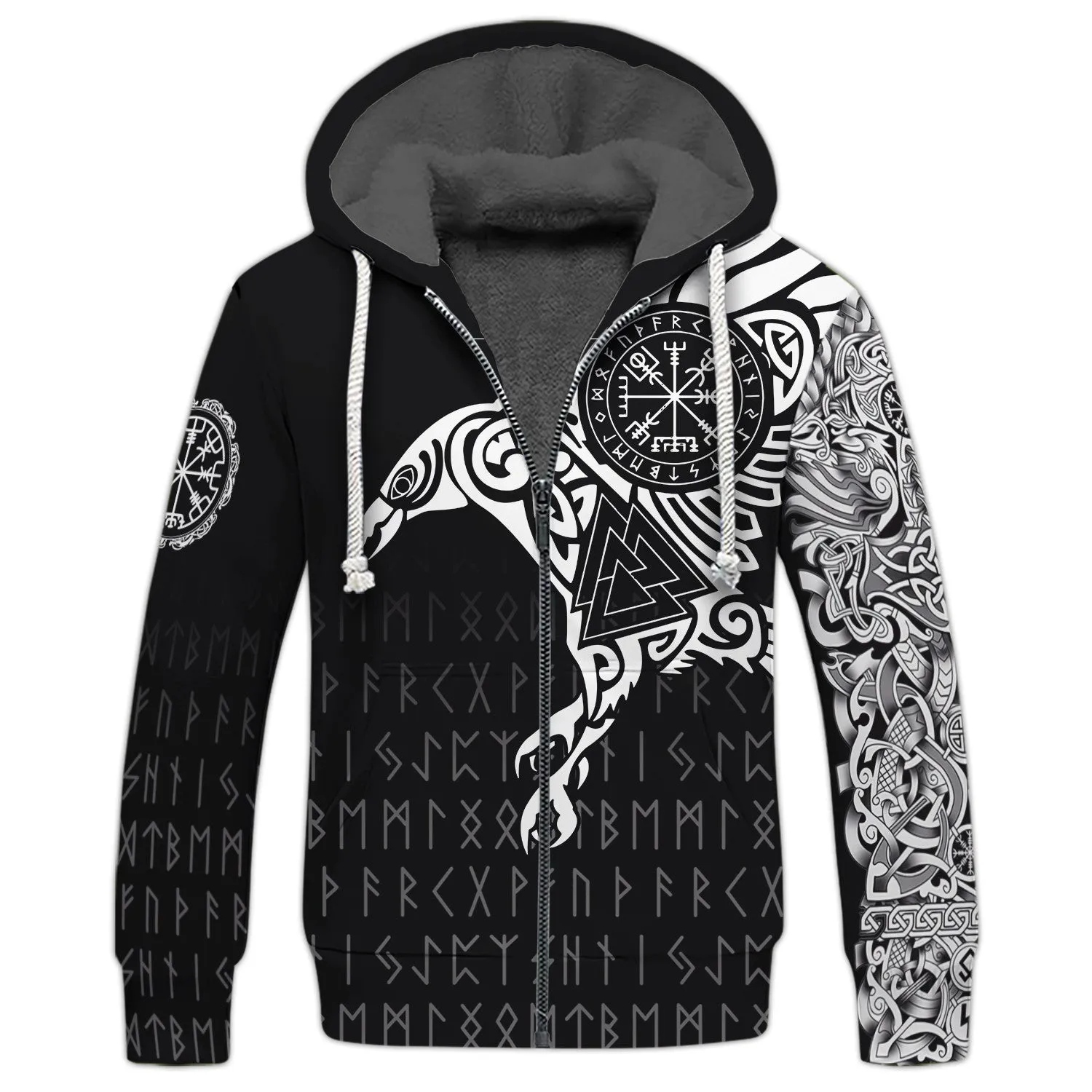 Vikings The Raven of Odin Tattoo 3D Printed Hoodie Tshirt