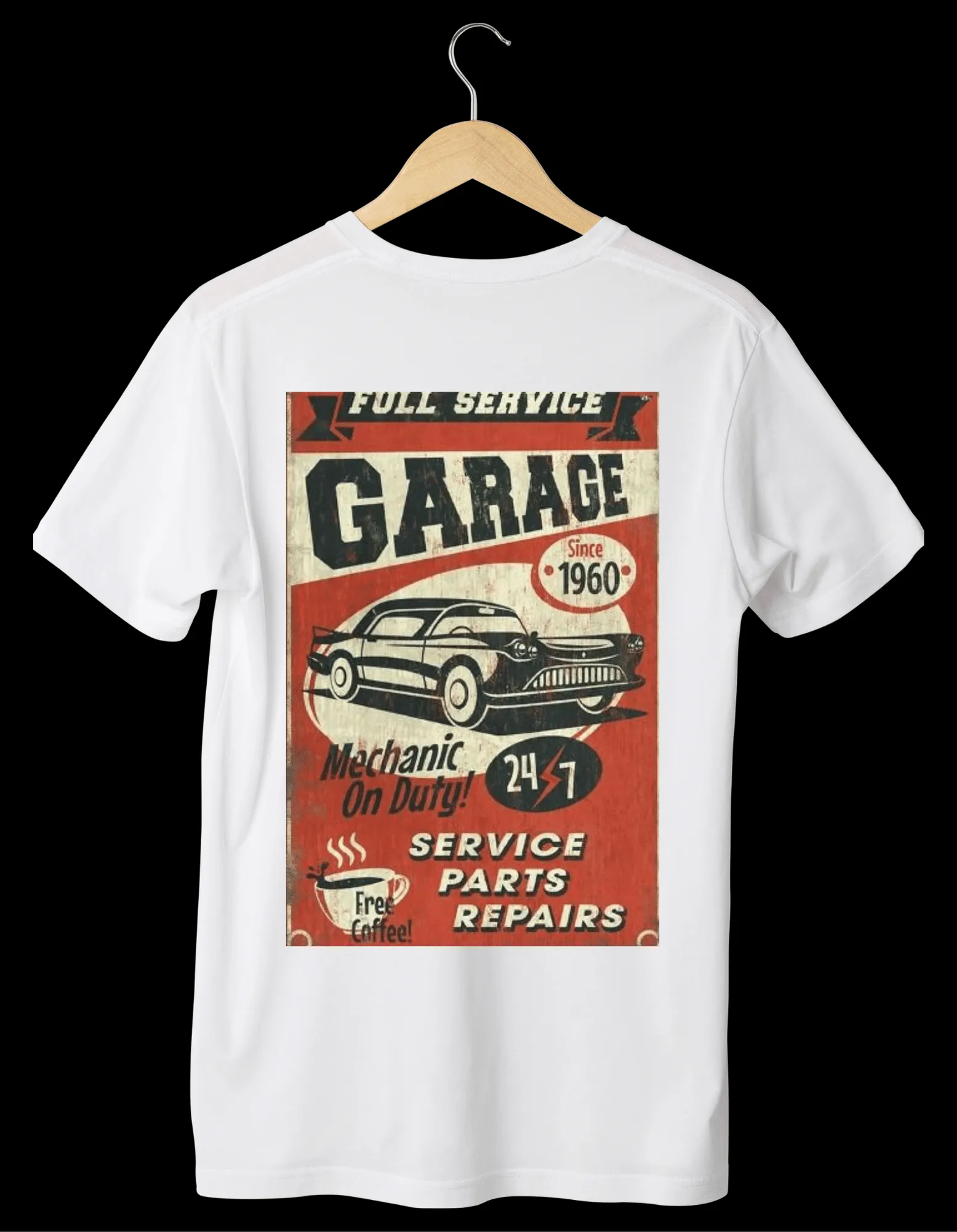 VINTAGE Designed White T-Shirts (Unisex)