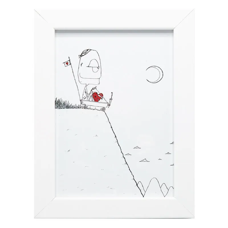 Walter & His Wagon (Framed Print)