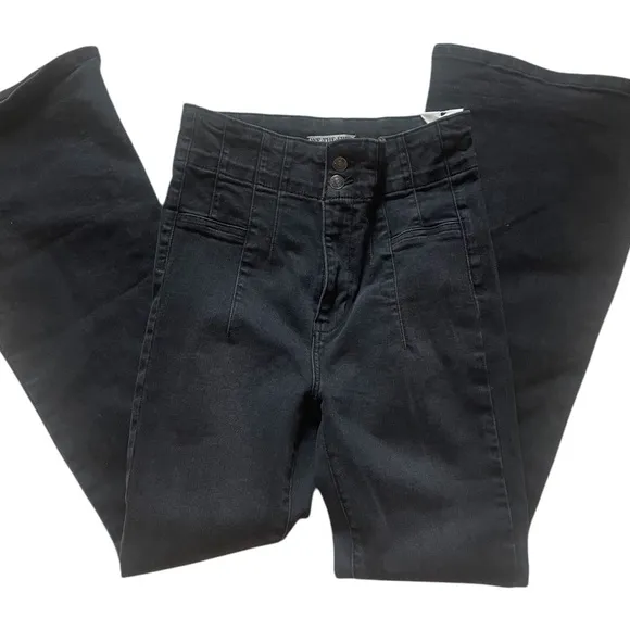 We the free, flare high rise jeans, Black, Onyx,Stretch denim, flared, Size 29