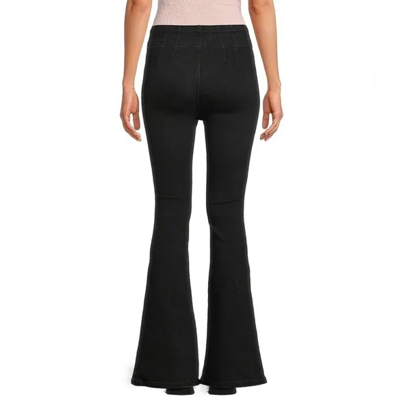 We the free, flare high rise jeans, Black, Onyx,Stretch denim, flared, Size 29