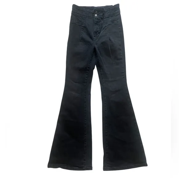 We the free, flare high rise jeans, Black, Onyx,Stretch denim, flared, Size 29