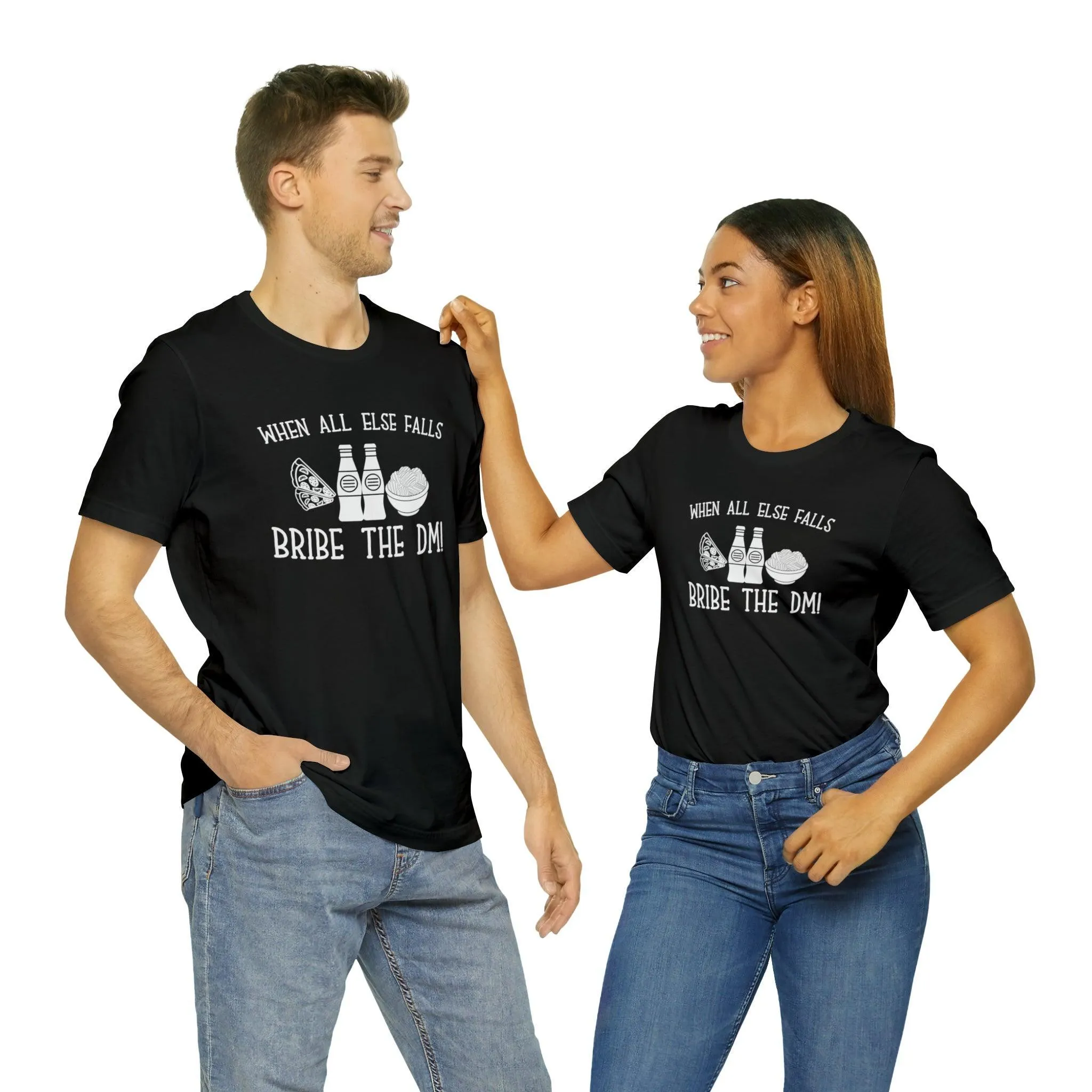 When all else fails bribe the DM | DM gift DM shirt | Dungeon Master gift | dnd tshirt | Nerd tshirt | dungeons and dragons Short Sleeve Tee