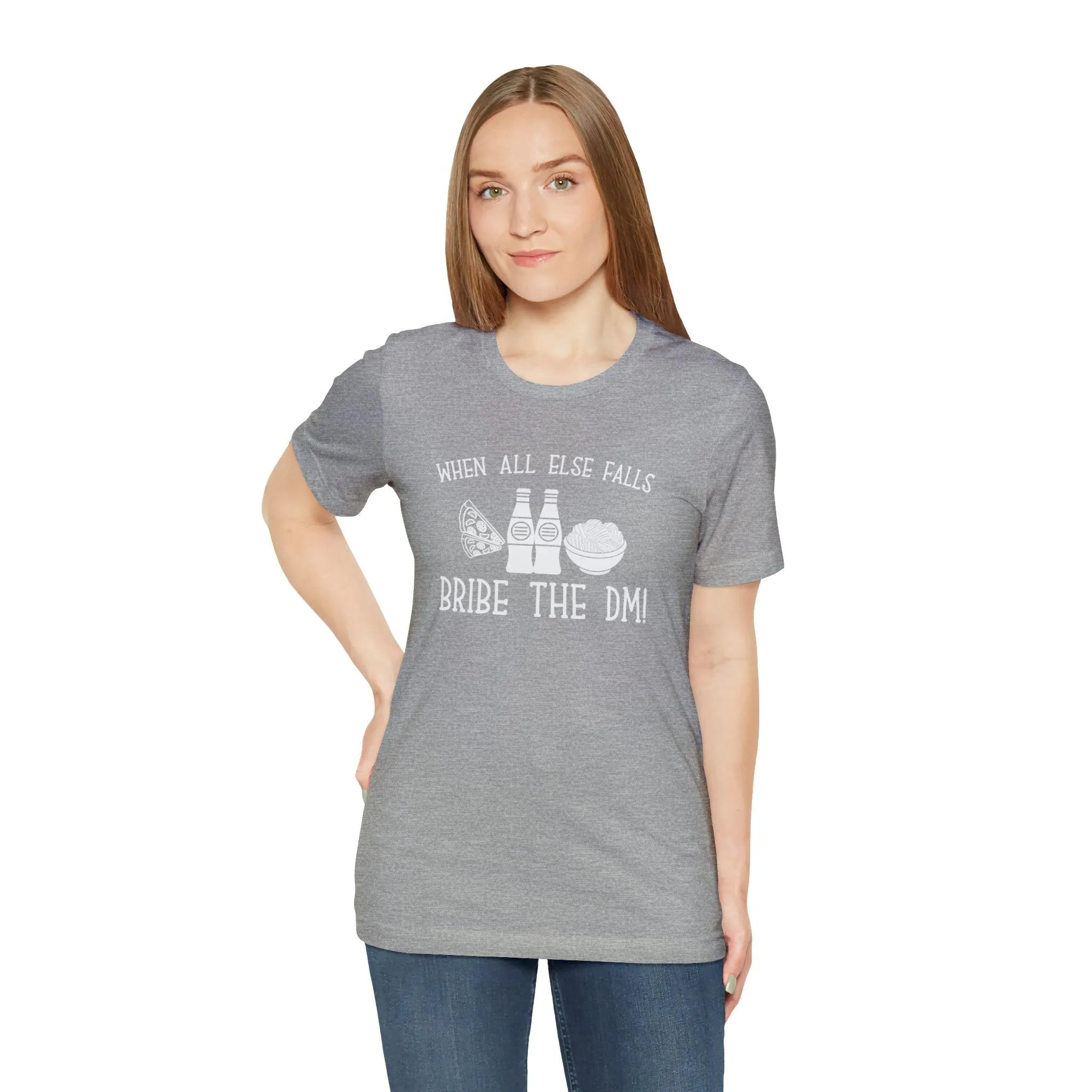 When all else fails bribe the DM | DM gift DM shirt | Dungeon Master gift | dnd tshirt | Nerd tshirt | dungeons and dragons Short Sleeve Tee