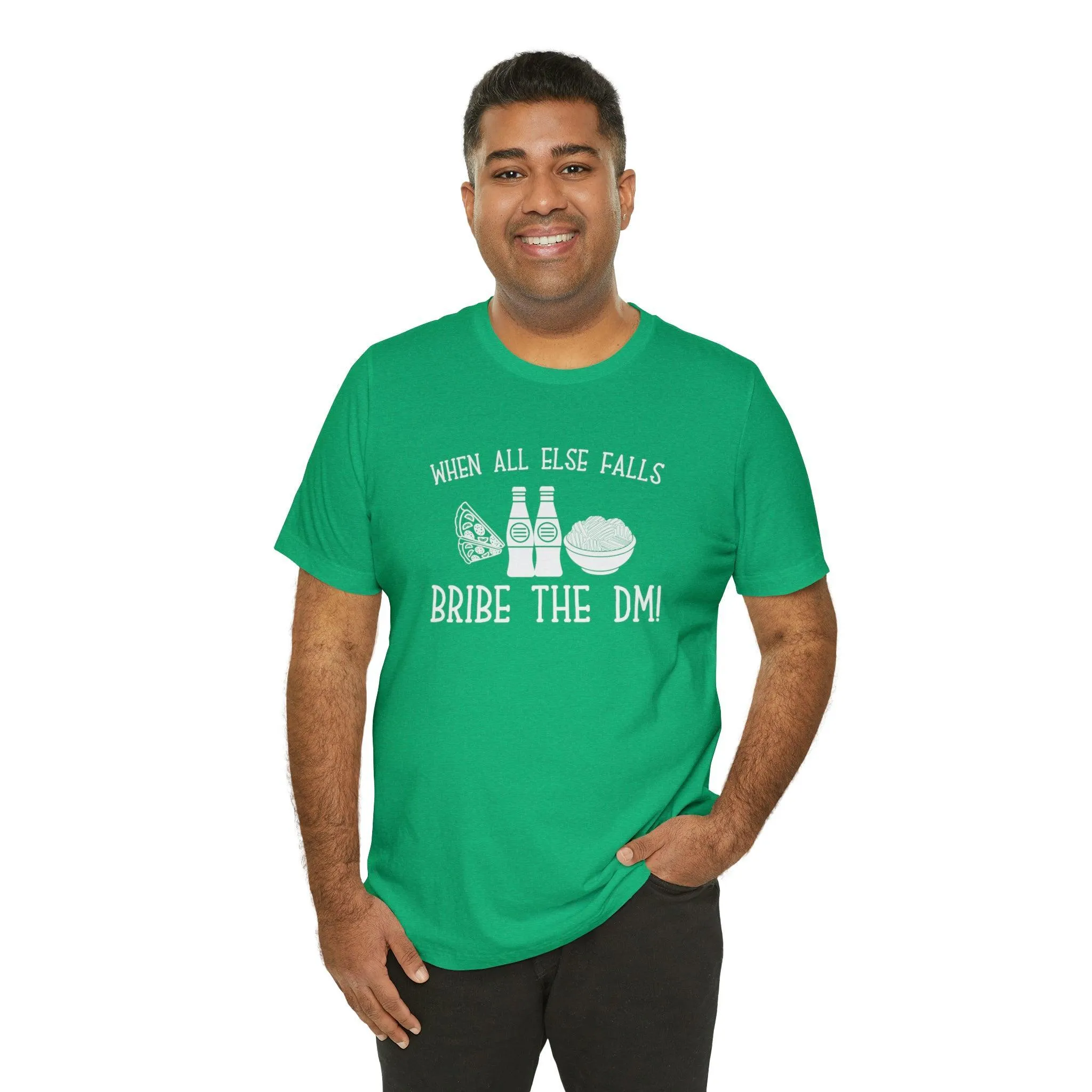 When all else fails bribe the DM | DM gift DM shirt | Dungeon Master gift | dnd tshirt | Nerd tshirt | dungeons and dragons Short Sleeve Tee