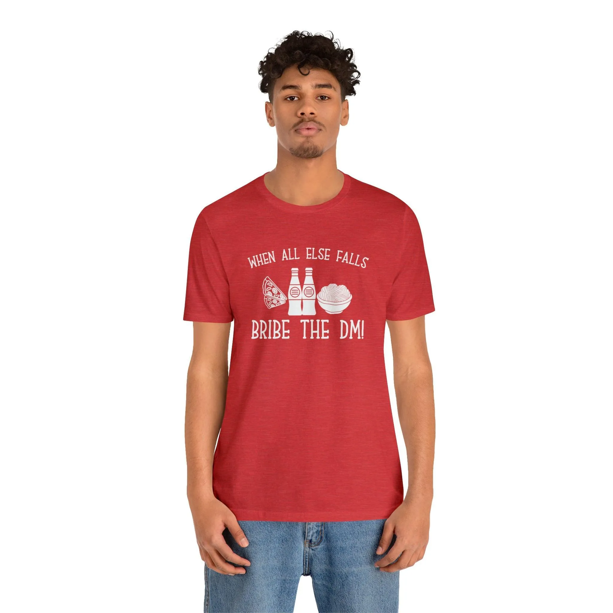 When all else fails bribe the DM | DM gift DM shirt | Dungeon Master gift | dnd tshirt | Nerd tshirt | dungeons and dragons Short Sleeve Tee