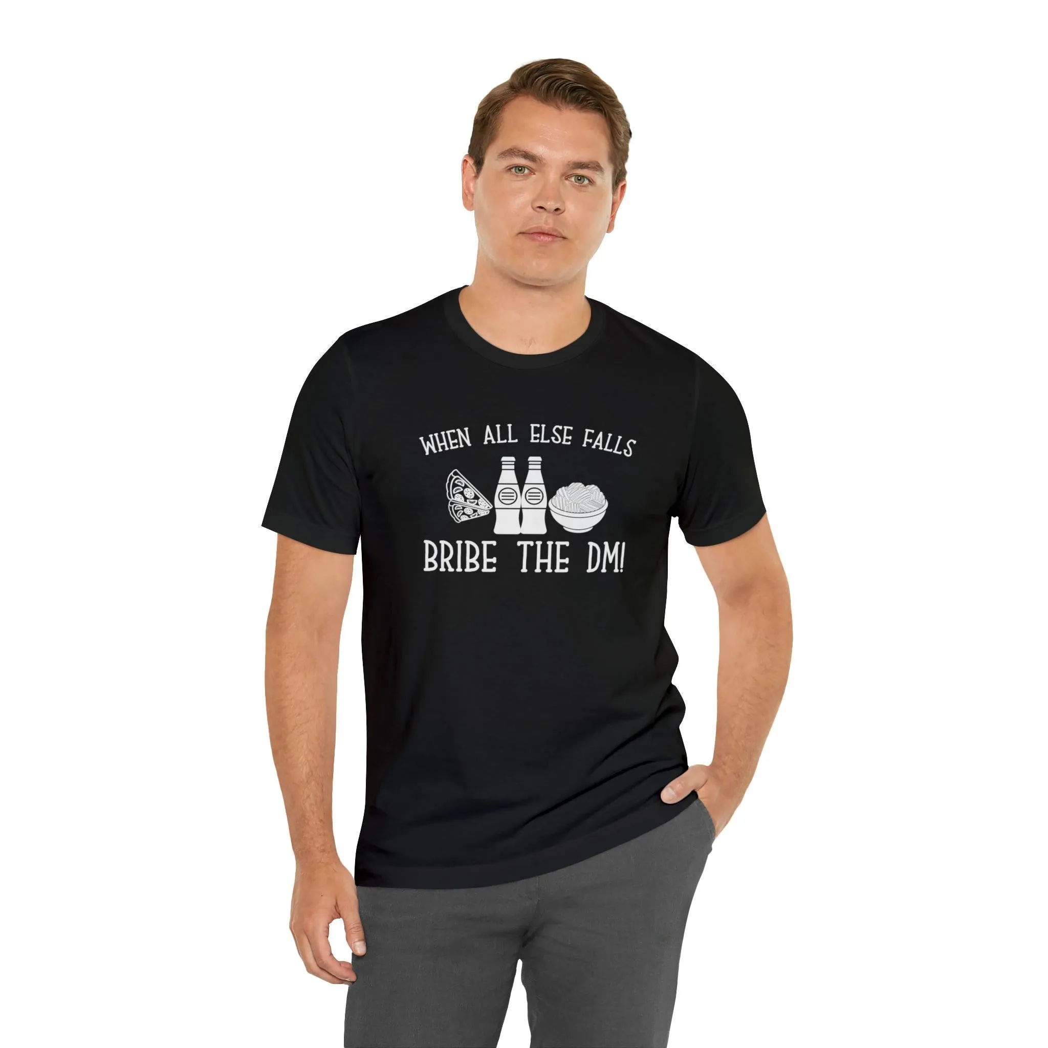 When all else fails bribe the DM | DM gift DM shirt | Dungeon Master gift | dnd tshirt | Nerd tshirt | dungeons and dragons Short Sleeve Tee