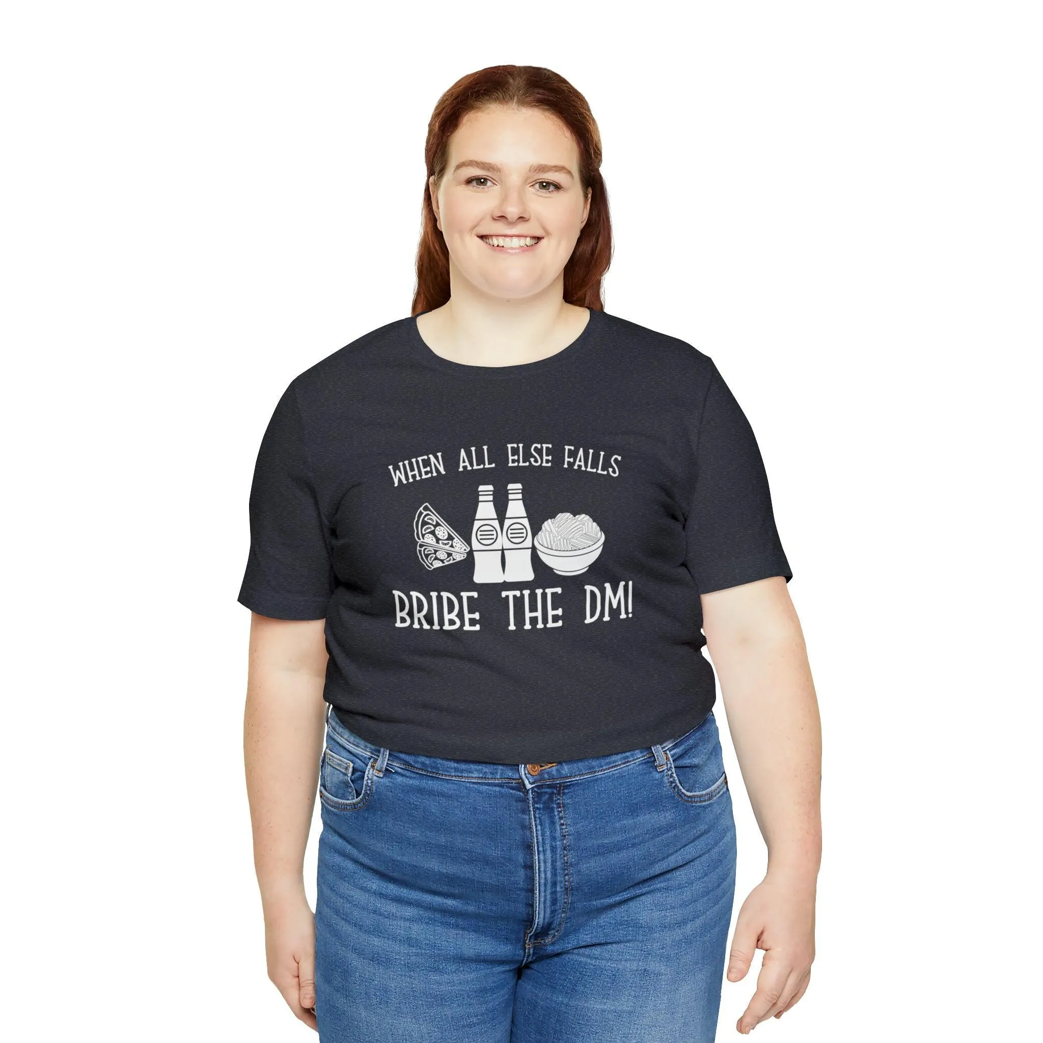 When all else fails bribe the DM | DM gift DM shirt | Dungeon Master gift | dnd tshirt | Nerd tshirt | dungeons and dragons Short Sleeve Tee