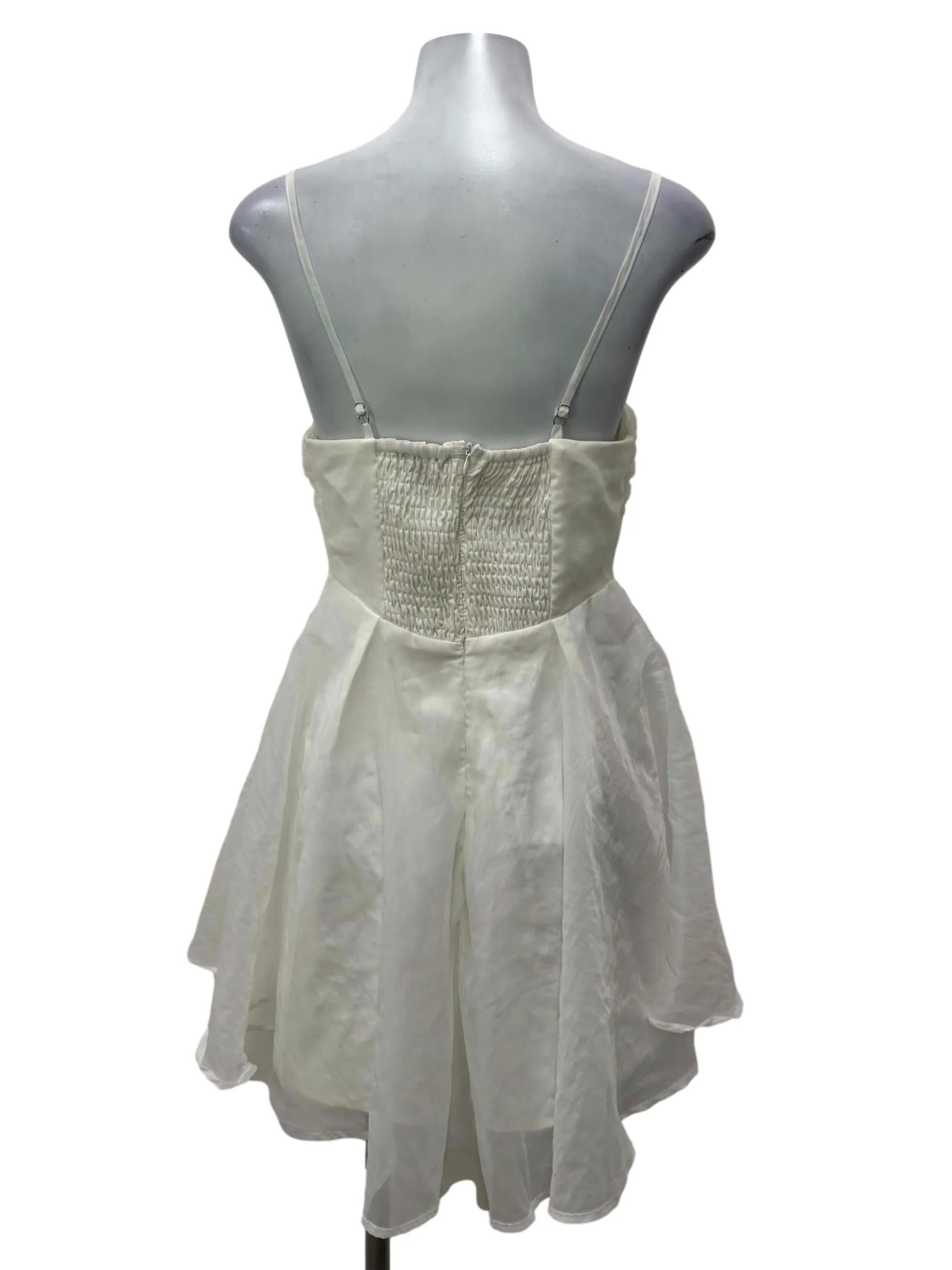 White Sweetheart Romper Dress
