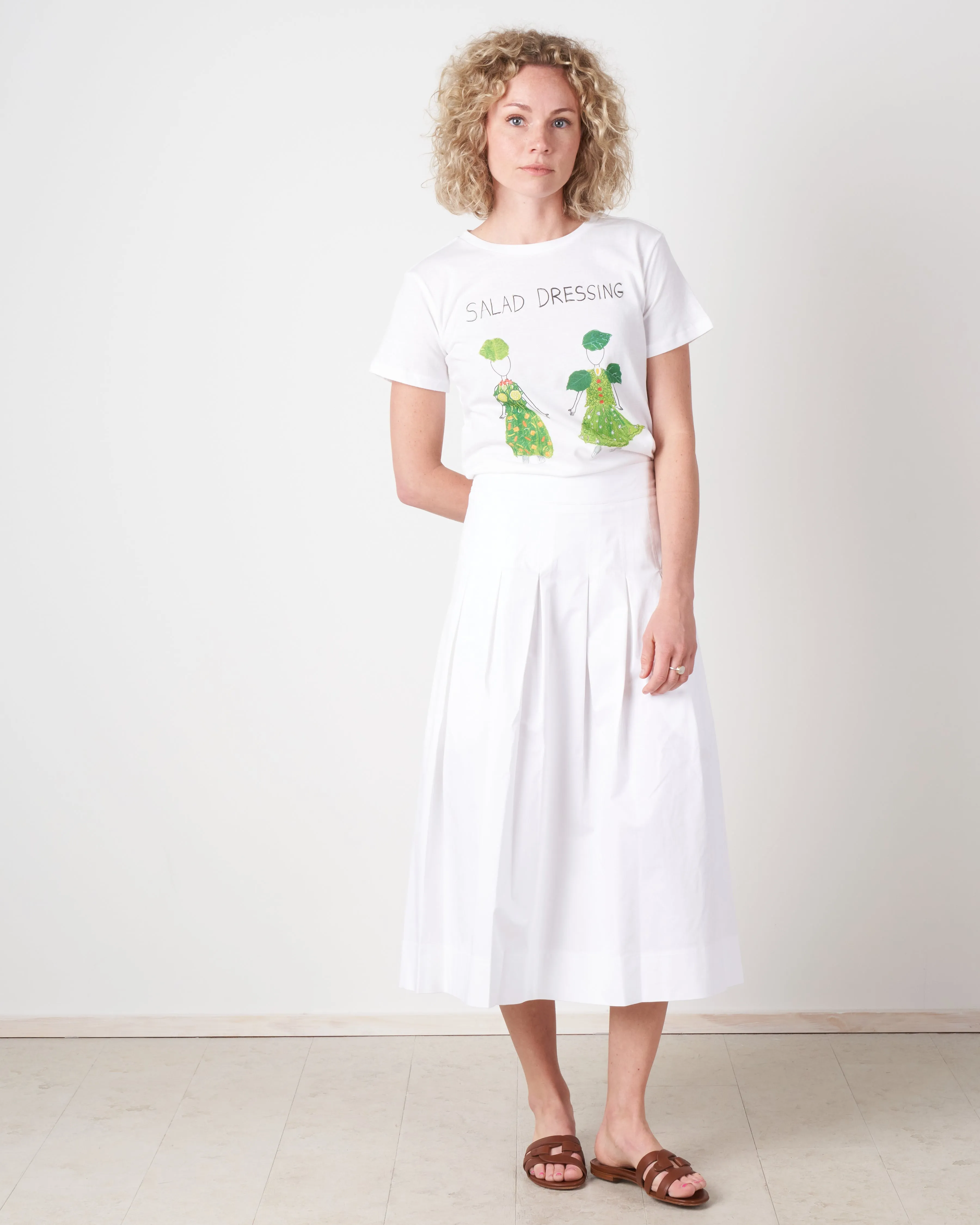 white tee - salad dressing