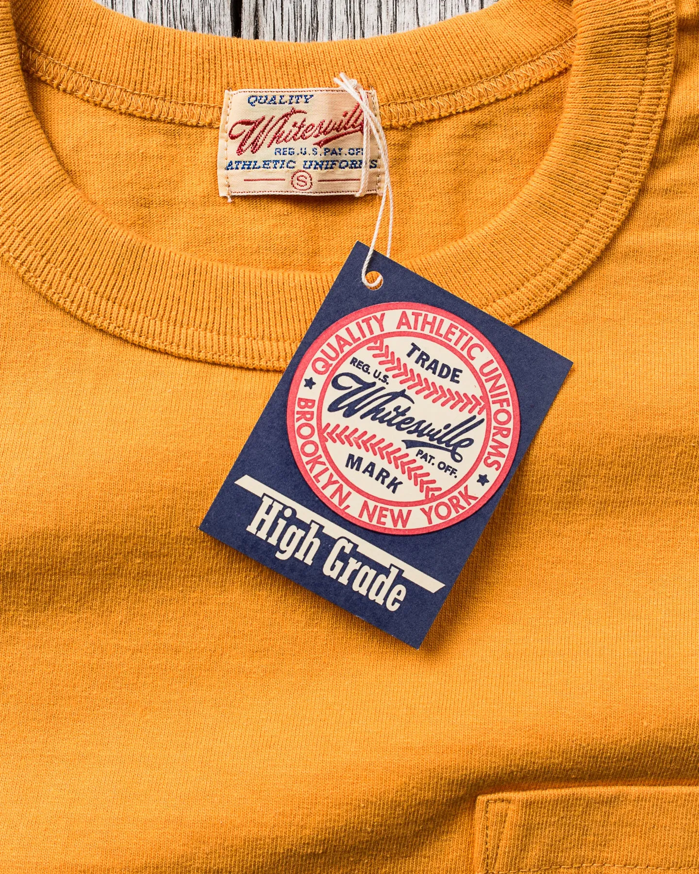 Whitesville Heavyweight Short Sleeve Pocket T-shirt Gold WV78932