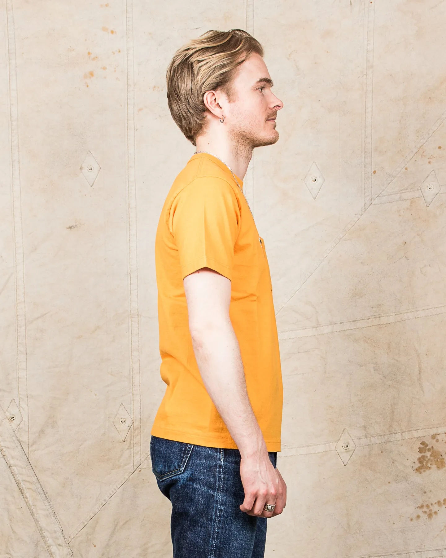 Whitesville Heavyweight Short Sleeve Pocket T-shirt Gold WV78932