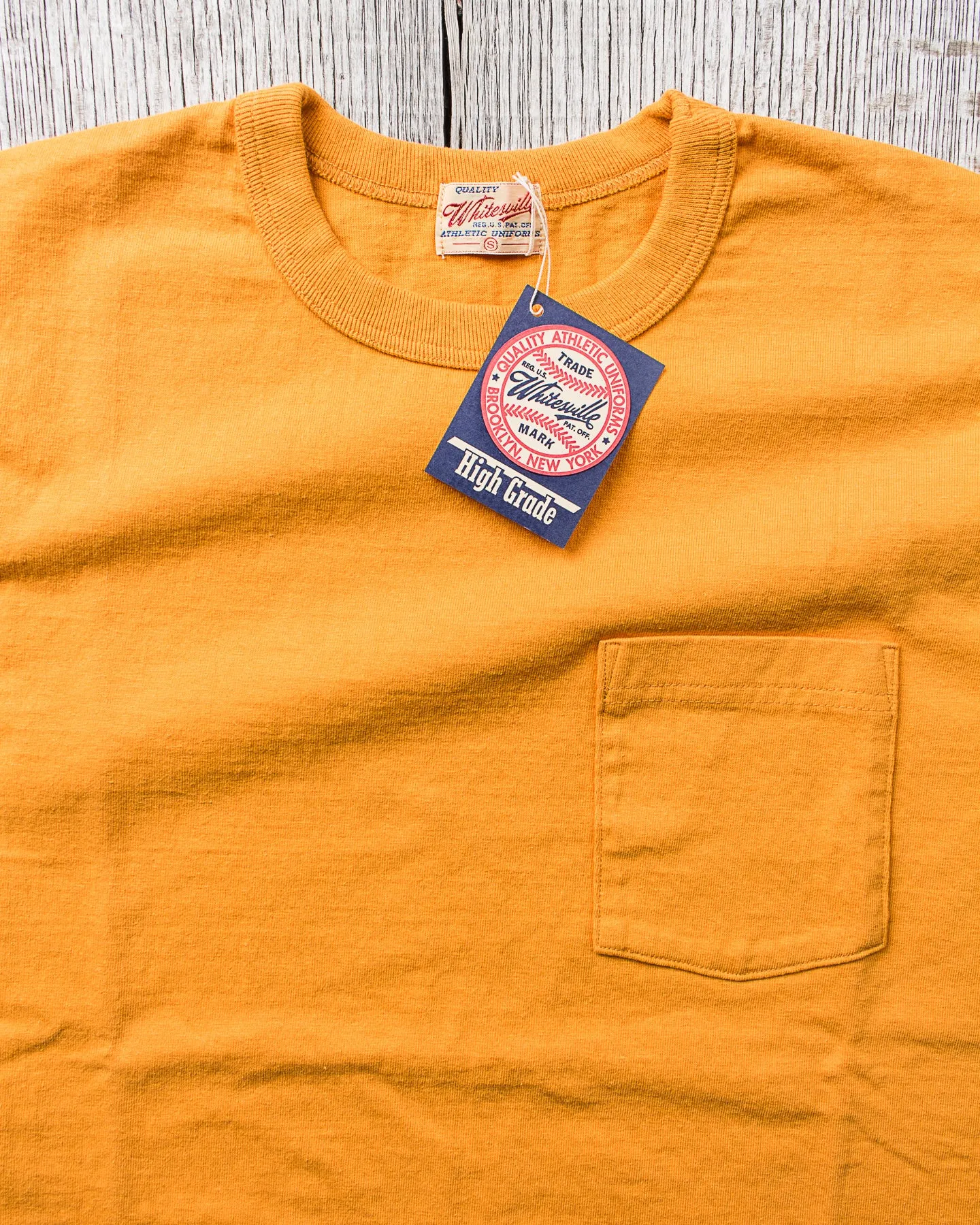 Whitesville Heavyweight Short Sleeve Pocket T-shirt Gold WV78932