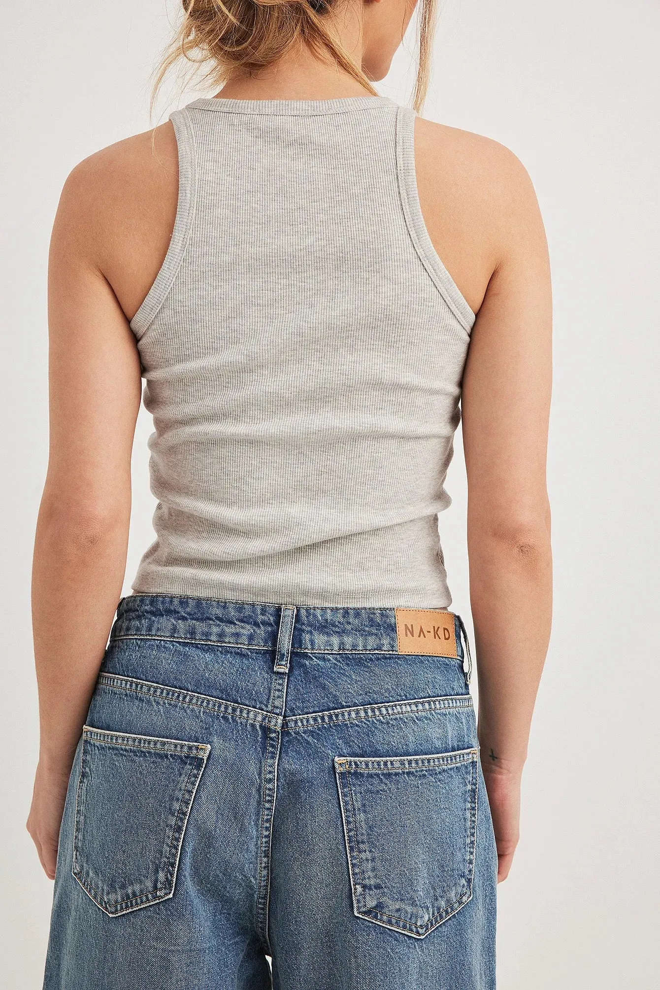 Wide Leg Low Waist Jeans - Mid Blue Denim for Effortless Style