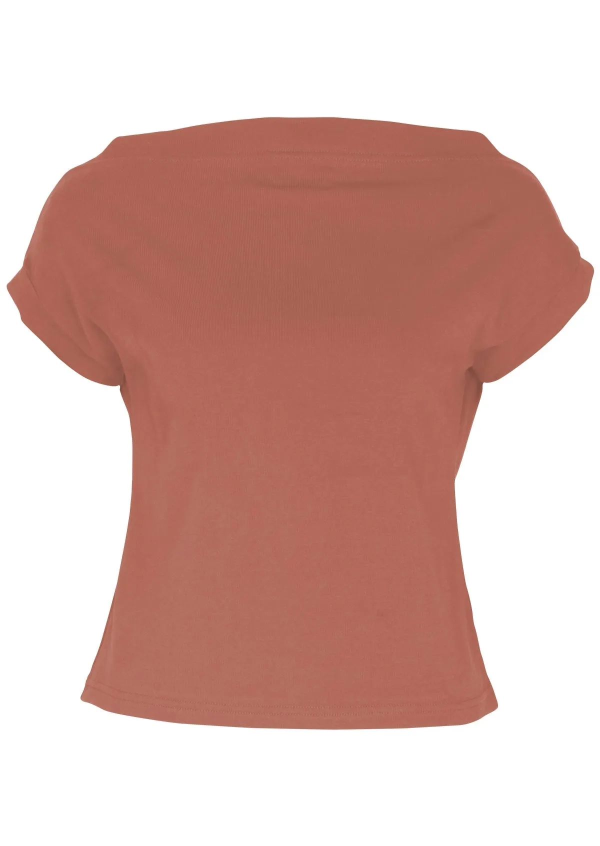 Wide Neck Mod Top Dusty Rose