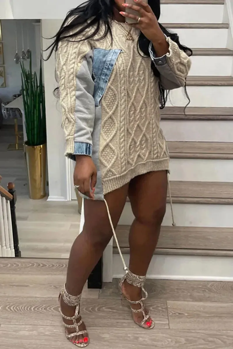 WJ0301 Oversized Denim Sweater
