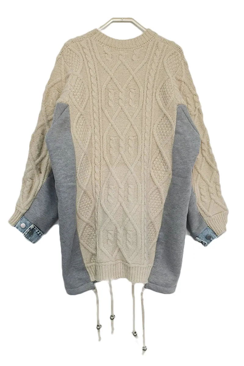 WJ0301 Oversized Denim Sweater