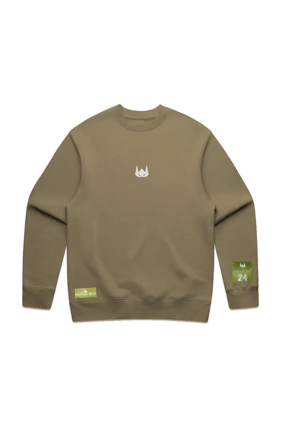WOLFPACK UNLTD "RELAXXED"  PREMIUM EMBROIDERED CREW SWEATER | SAND