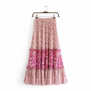Women Fashion Printed Swing Skirt