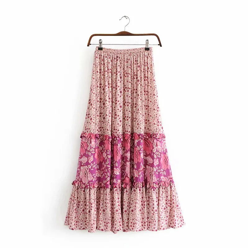 Women Fashion Printed Swing Skirt