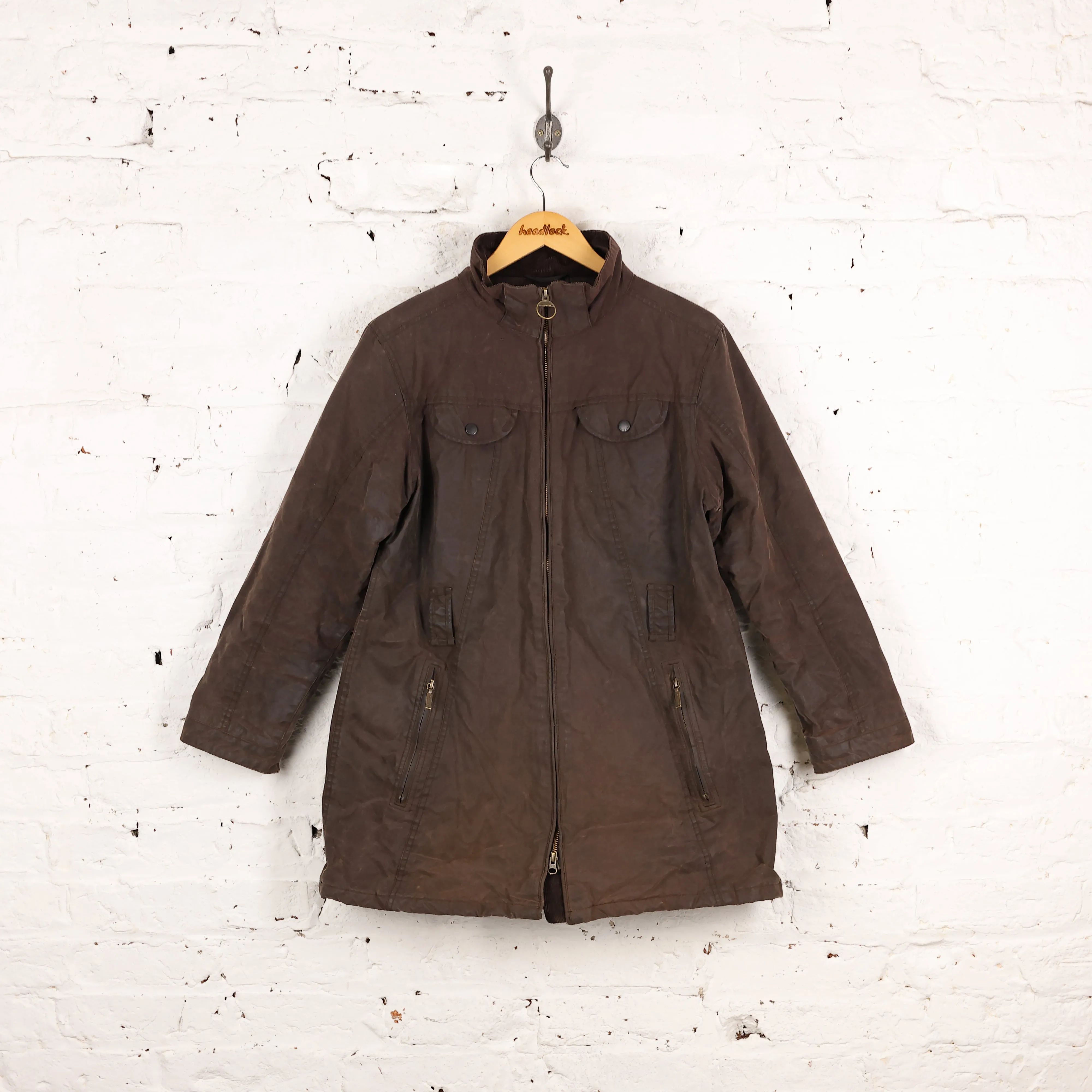 Women's Barbour Cameron Wax Jacket - Brown - Women's L