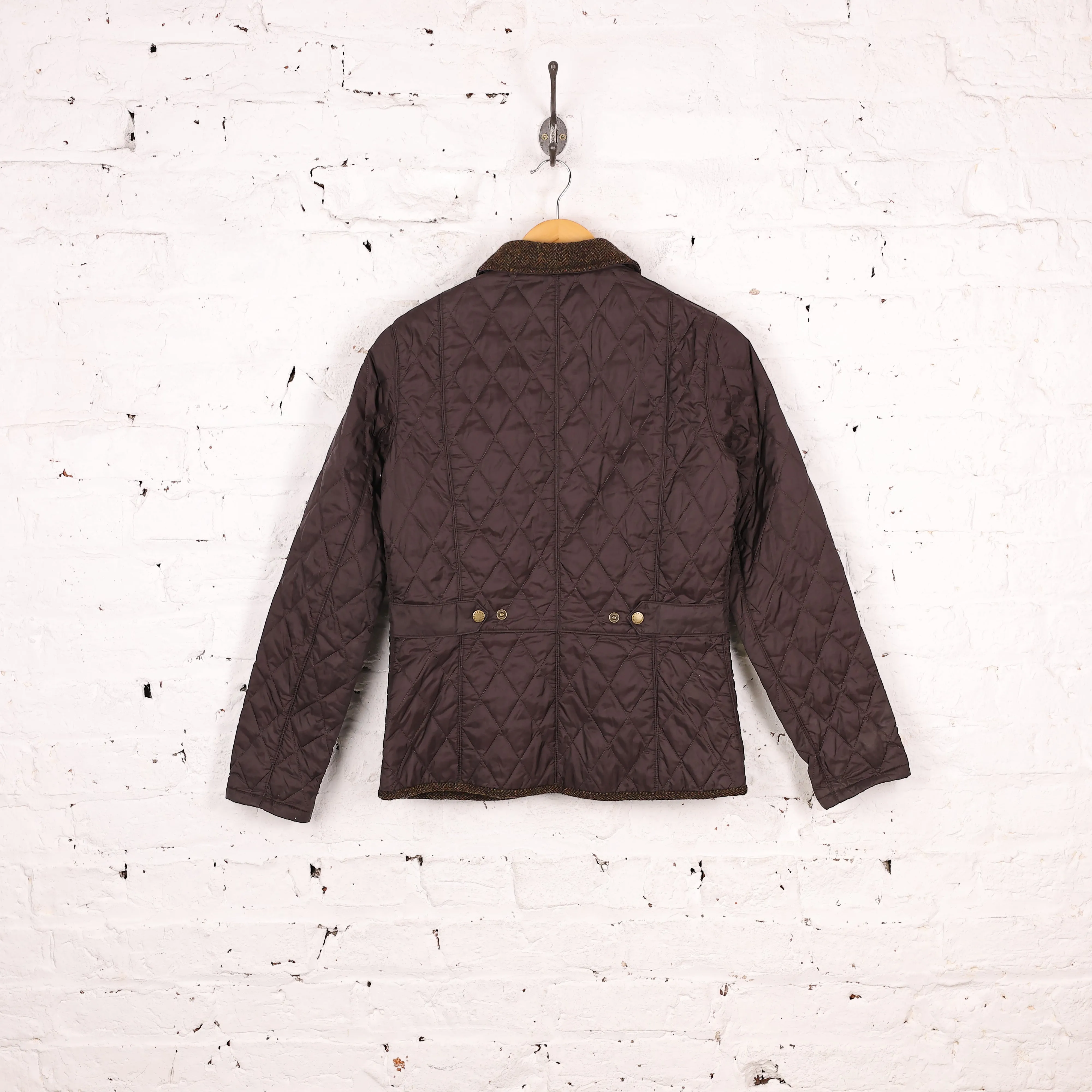 Women's Barbour Vintage Tweed Quilt Quilted Jacket - Brown - Women's S