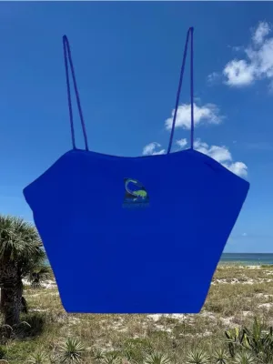 Women’s Blue Sharkey’s Spaghetti Strap Crop Top