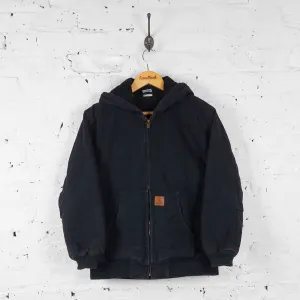 Womens Carhartt Hooded Work Jacket - Blue - Womens L