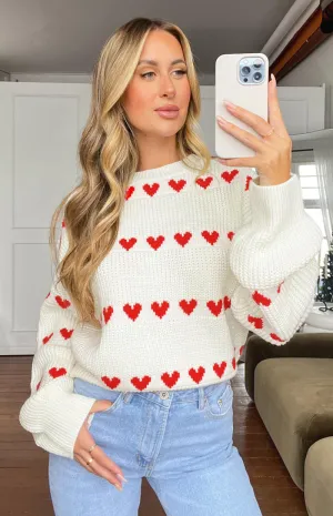 Women's Loose-Fit Knit Love Sweater