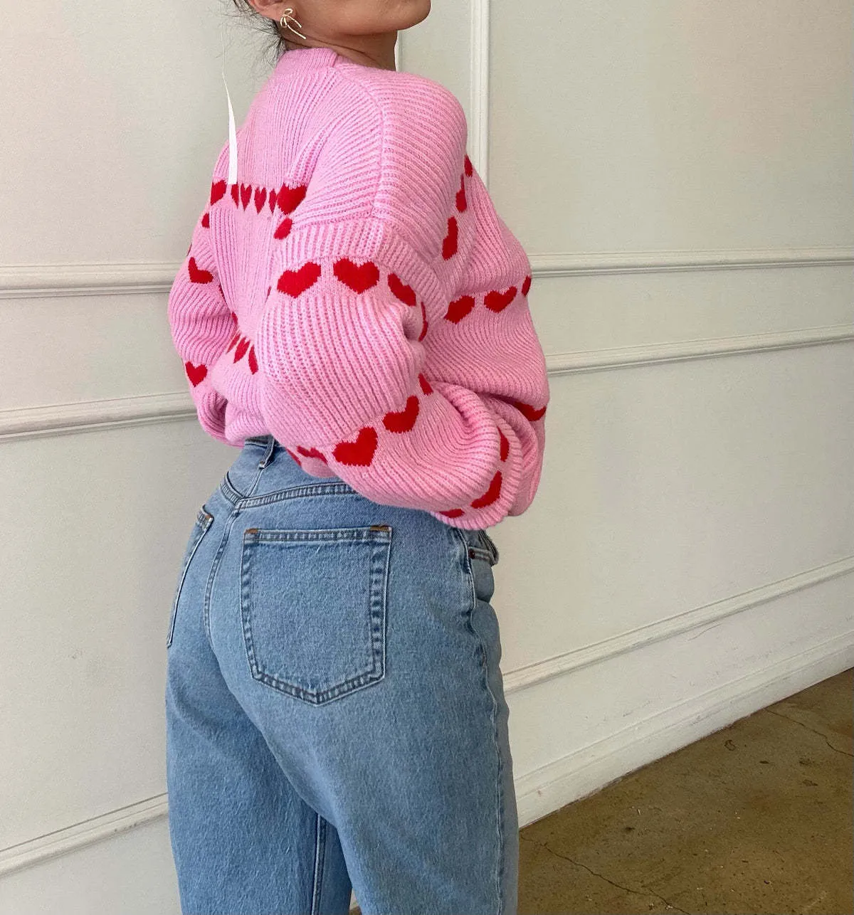 Women's Loose-Fit Knit Love Sweater