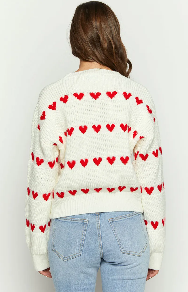 Women's Loose-Fit Knit Love Sweater
