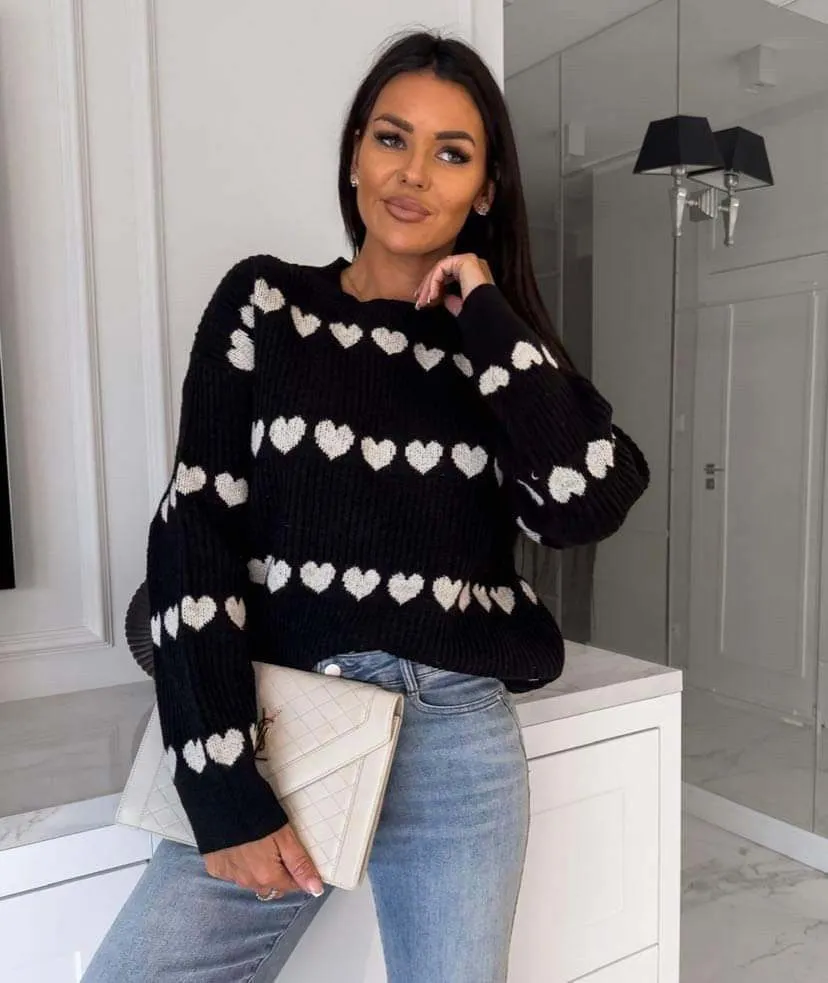Women's Loose-Fit Knit Love Sweater