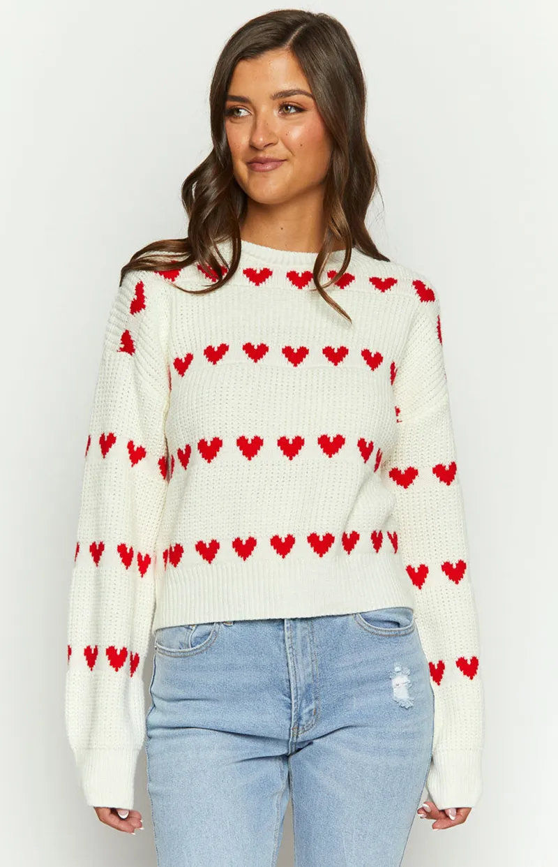 Women's Loose-Fit Knit Love Sweater