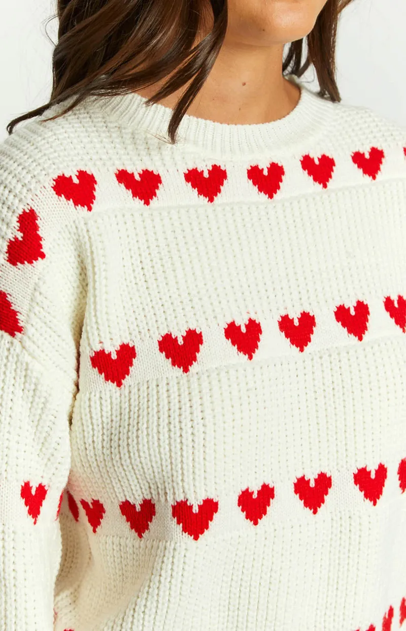Women's Loose-Fit Knit Love Sweater