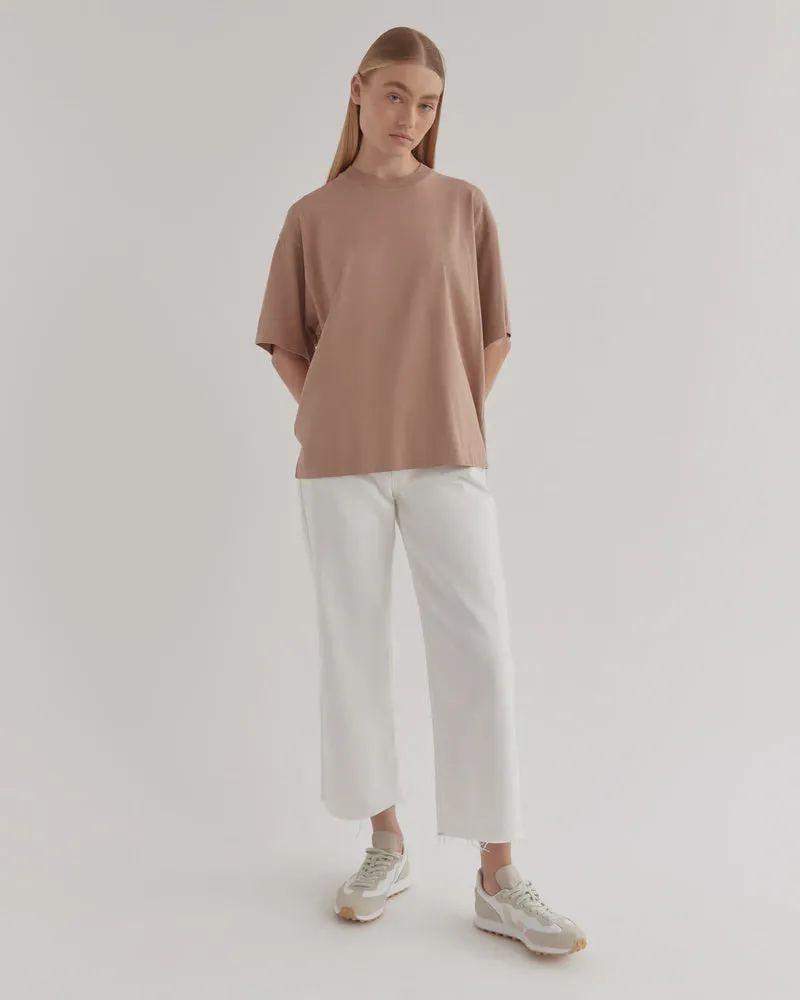 Womens Oversized Tee Sand
