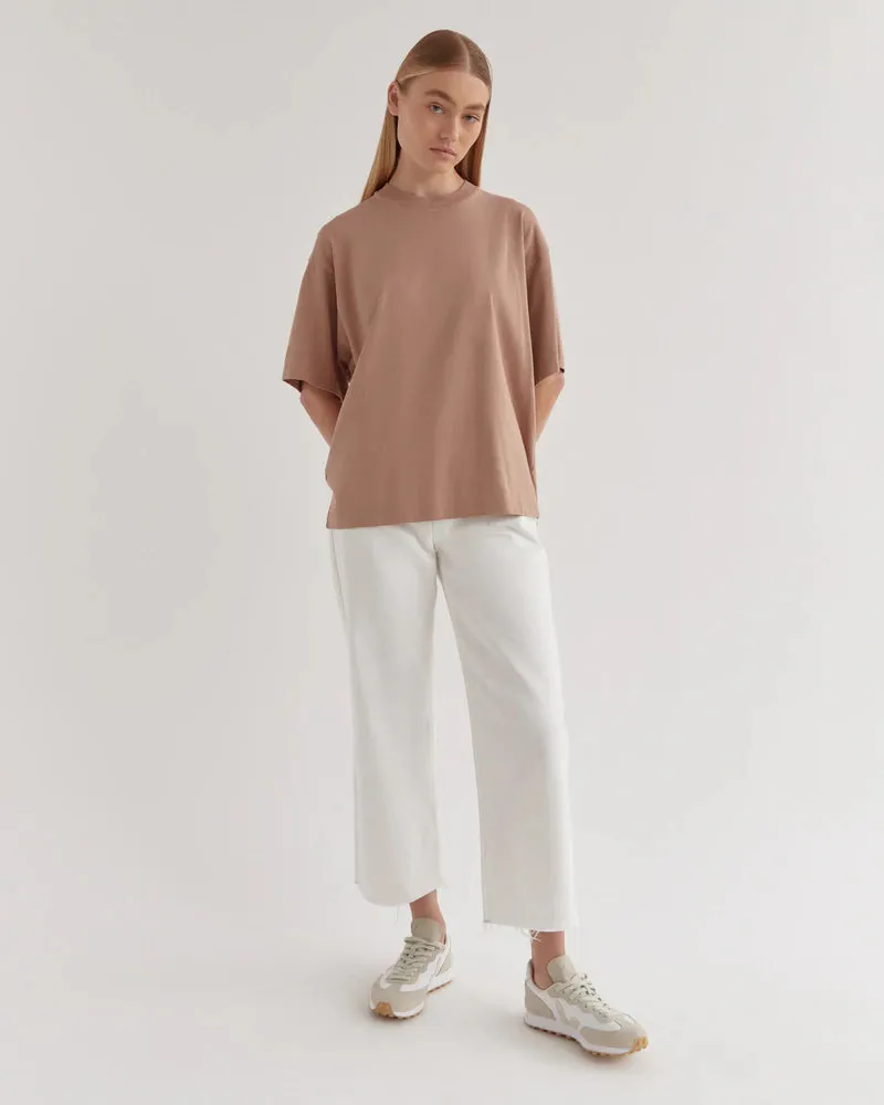 Womens Oversized Tee Sand